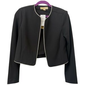 NWT Michael Michael Kors Black Cropped Blazer w/ Diamond Trim – Sz S MSRP $155